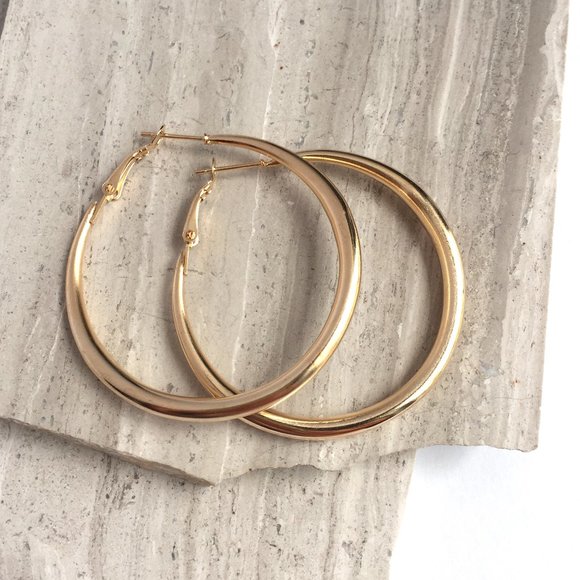 New ~ Anthropologie Gradual Hoop Earrings - Picture 7 of 13
